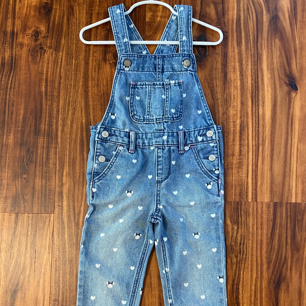Girls Baby Gap 4T Minnie Mouse Print Overalls